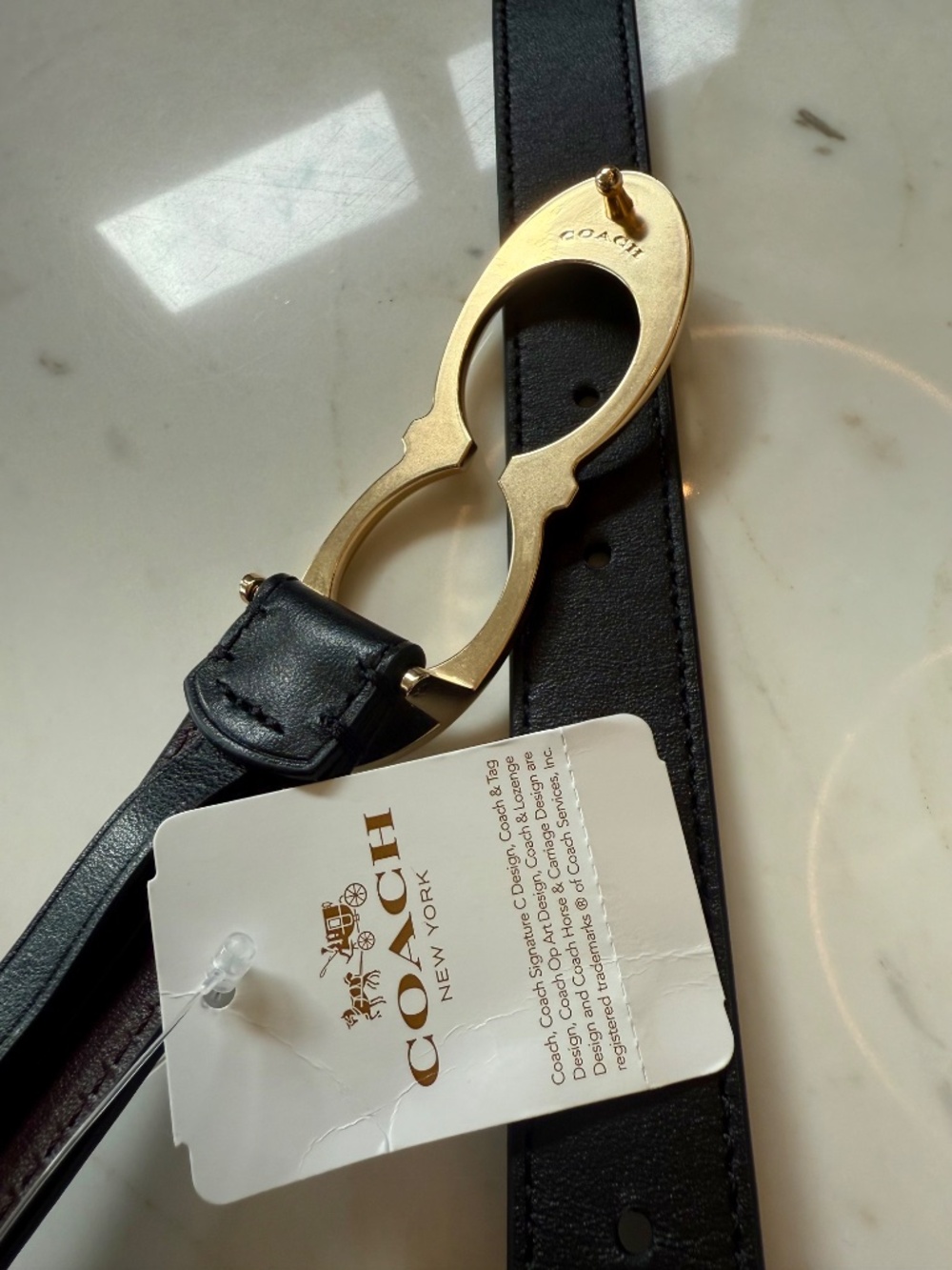 New COACH Women's Signature Buckle Belt XL - Picture 7 of 16